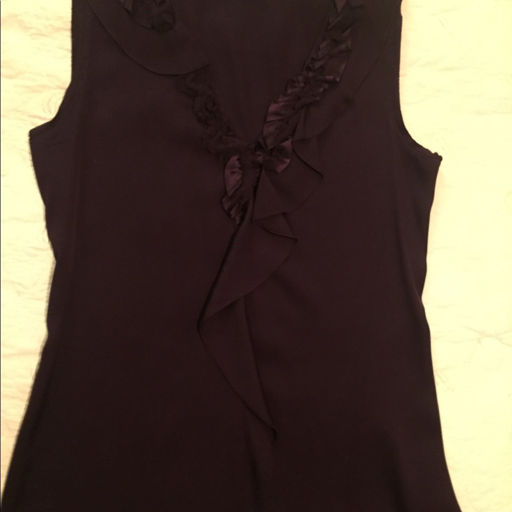 Elie Tahari purple silk blouse